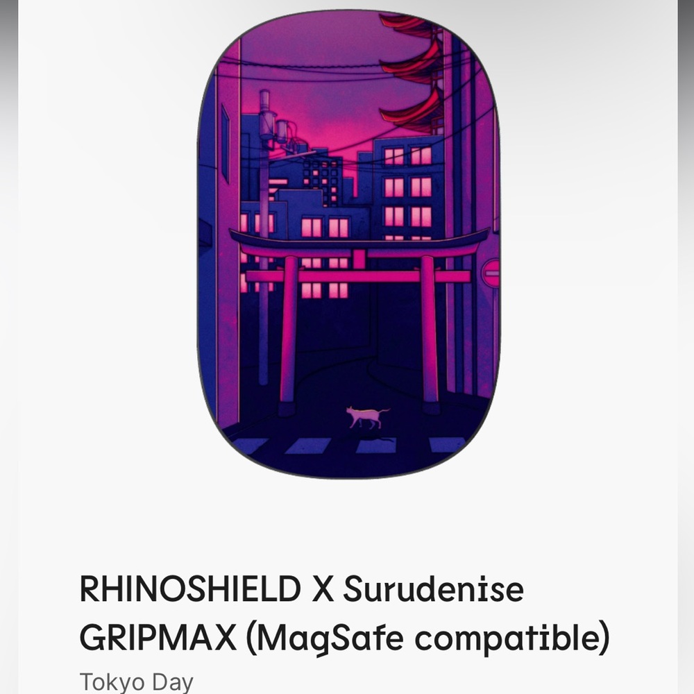 RHINOSHIELD X Surudenise GRIPMAX Tokyo Day MagSafe compatible iPhone new nwt